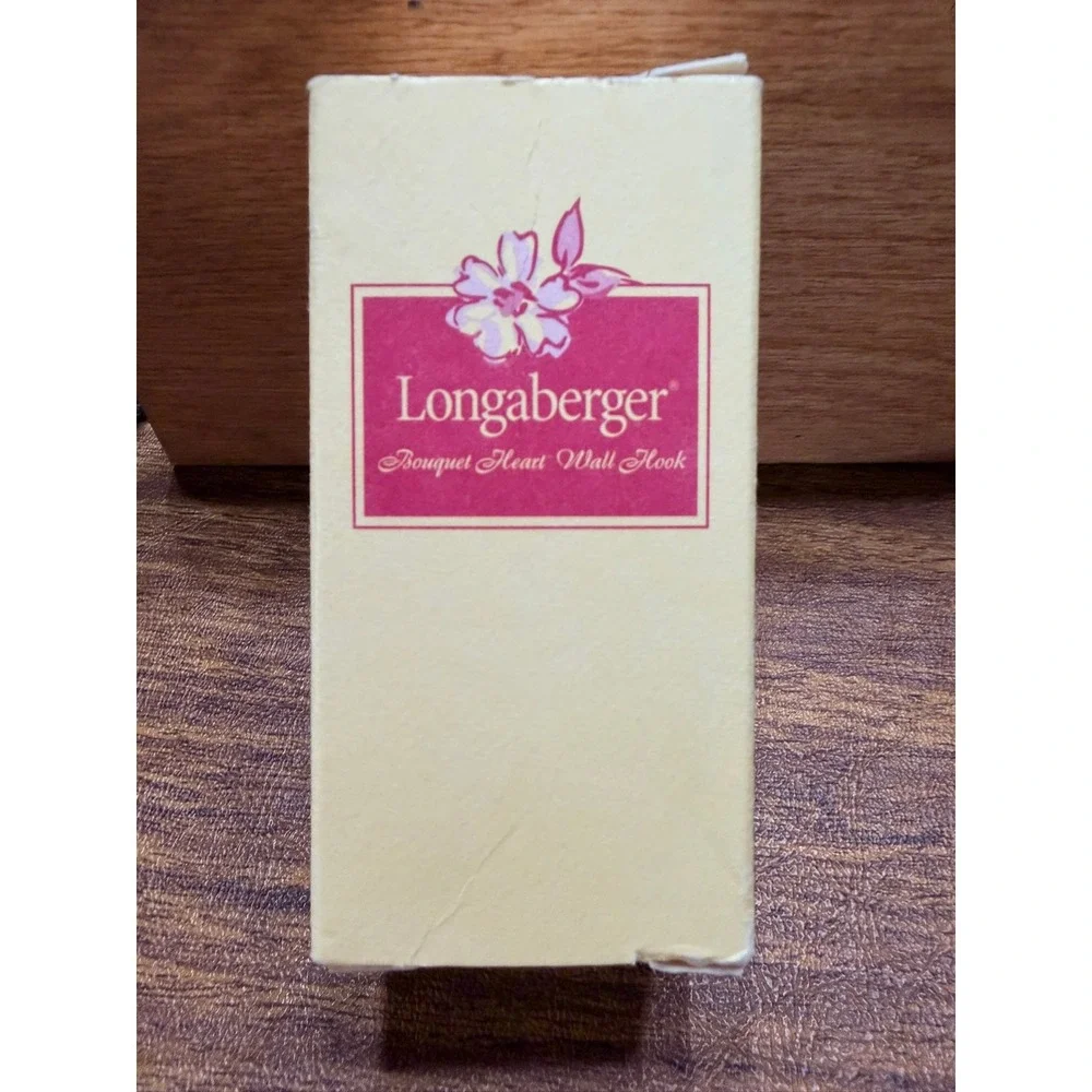 Longaberger Bouquet Heart Wall Hook Pewter Floral Decorative Metal 78123 NEW
